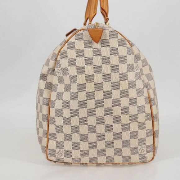 LOUIS VUITTON Damier Azur Keepall 50 Boston Bag N41430 LV Auth 136686V - Picture 6 of 16